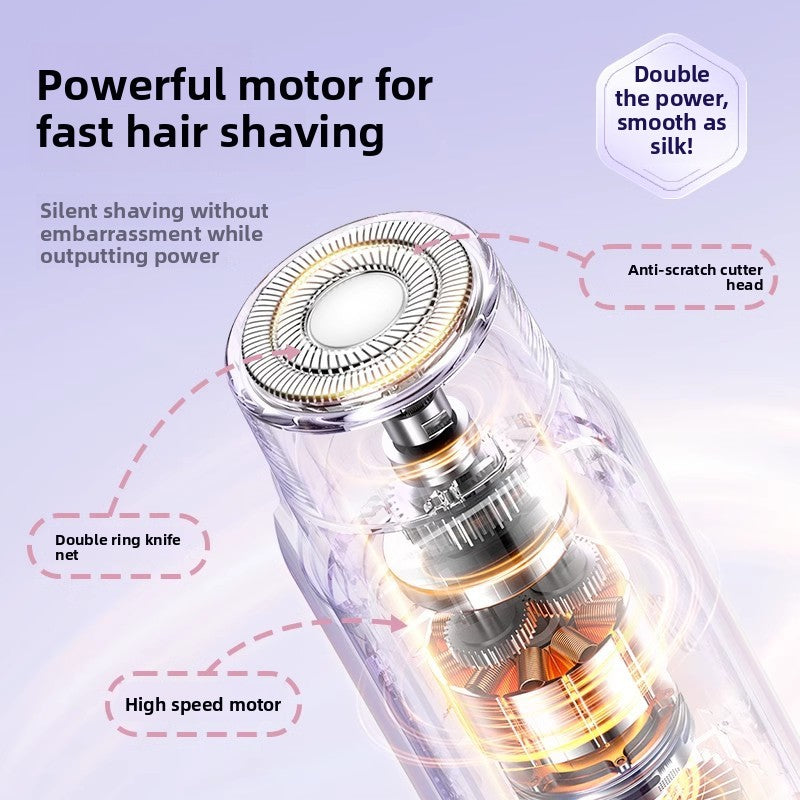 Rechargeable Double-Blade Electric Shaver for Women