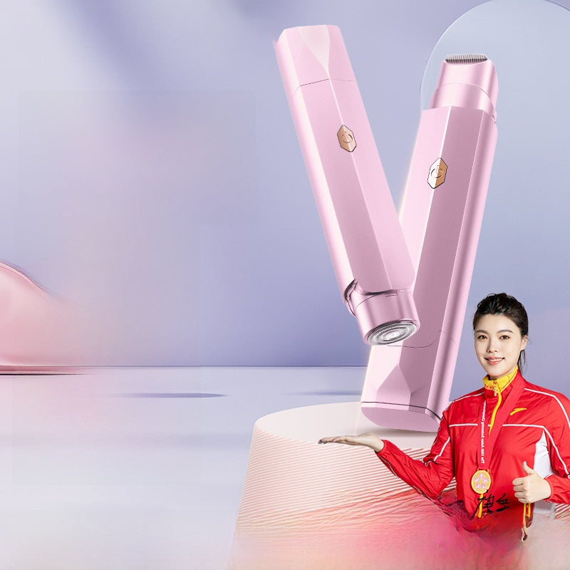 Rechargeable Double-Blade Electric Shaver for Women