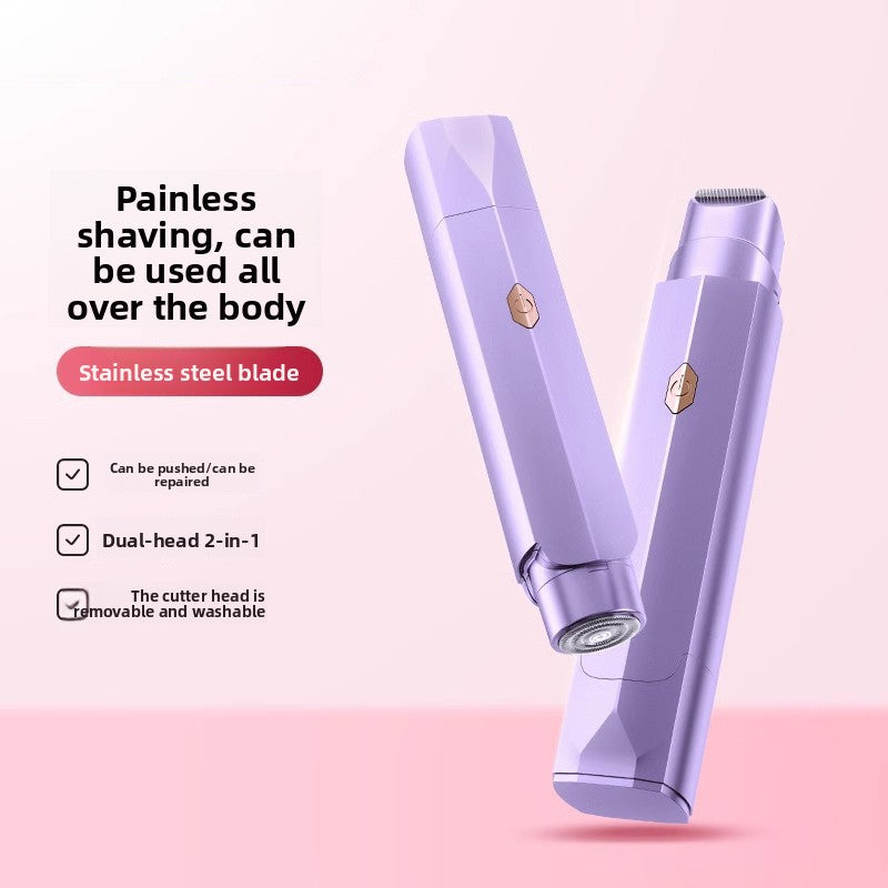 Rechargeable Double-Blade Electric Shaver for Women