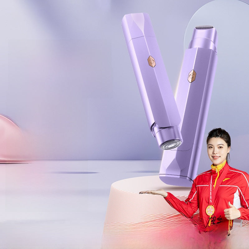 Rechargeable Double-Blade Electric Shaver for Women