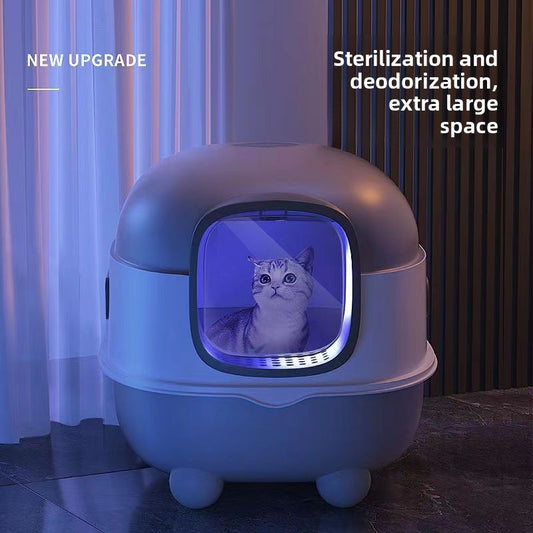 Enclosed Cat Litter Box with Odor Control