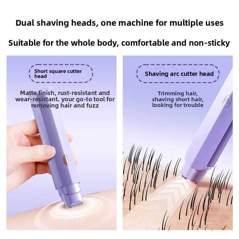 Rechargeable Double-Blade Electric Shaver for Women
