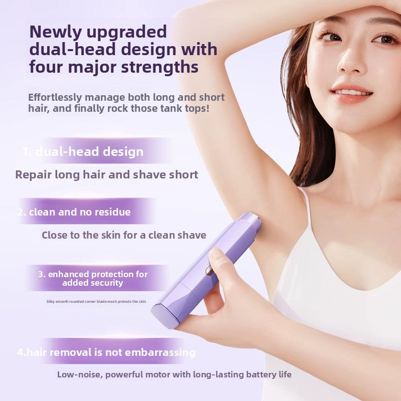 Rechargeable Double-Blade Electric Shaver for Women