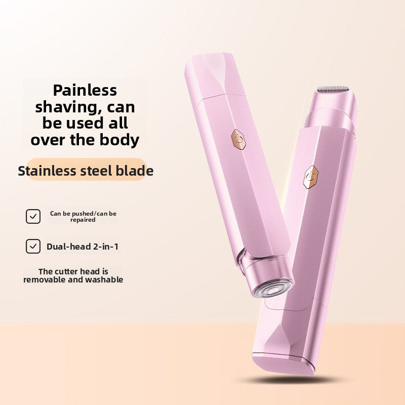 Rechargeable Double-Blade Electric Shaver for Women